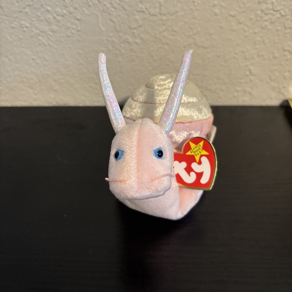Ty Beanie Babies - Swirly the Snail Plush Toy - DOB March 10, 1999